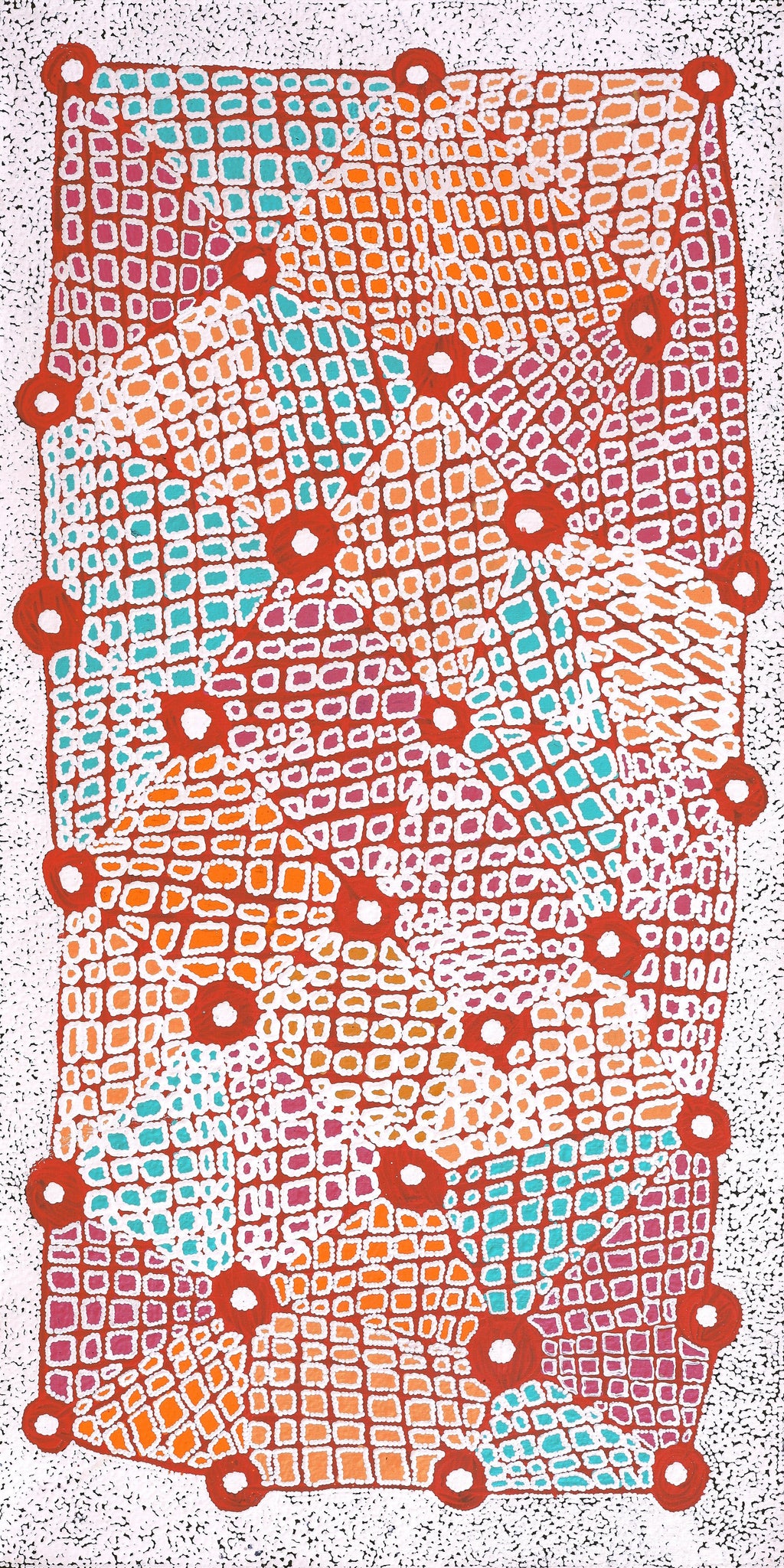 Aboriginal Artwork by Virginia Napaljarri Sims, Mina Mina Jukurrpa (Mina Mina Dreaming) - Ngalyipi, 122x61cm