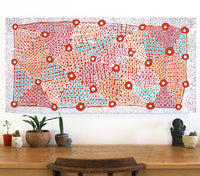 Aboriginal Artwork by Virginia Napaljarri Sims, Mina Mina Jukurrpa (Mina Mina Dreaming) - Ngalyipi, 122x61cm