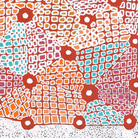 Aboriginal Artwork by Virginia Napaljarri Sims, Mina Mina Jukurrpa (Mina Mina Dreaming) - Ngalyipi, 122x61cm