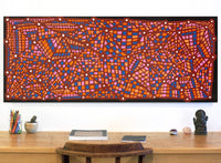 Aboriginal Artwork by Virginia Napaljarri Sims, Mina Mina Jukurrpa (Mina Mina Dreaming) - Ngalyipi, 152x61cm