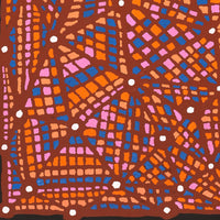 Aboriginal Artwork by Virginia Napaljarri Sims, Mina Mina Jukurrpa (Mina Mina Dreaming) - Ngalyipi, 152x61cm