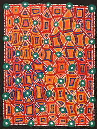 Aboriginal Artwork by Virginia Napaljarri Sims, Mina Mina Jukurrpa (Mina Mina Dreaming) - Ngalyipi, 61x46cm