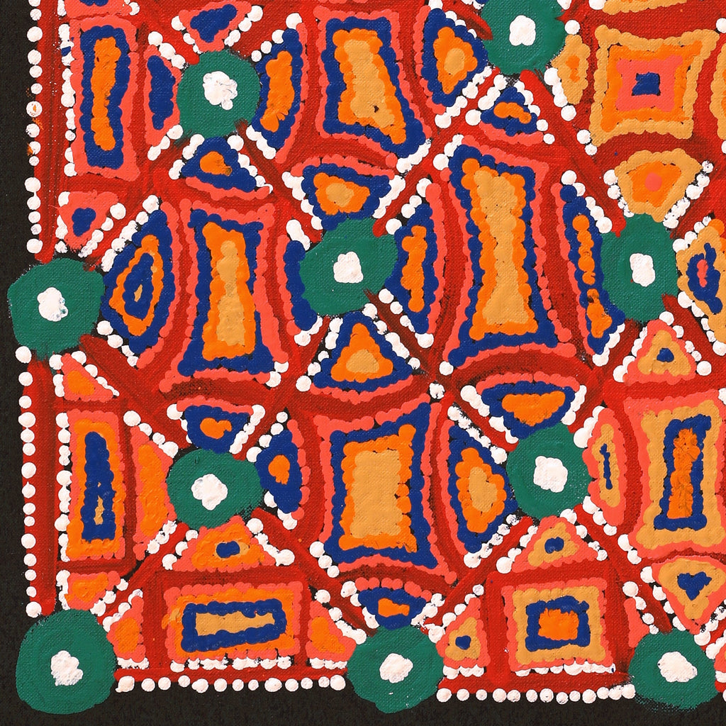 Aboriginal Artwork by Virginia Napaljarri Sims, Mina Mina Jukurrpa (Mina Mina Dreaming) - Ngalyipi, 61x46cm