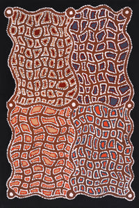 Aboriginal Artwork by Virginia Napaljarri Sims, Mina Mina Jukurrpa (Mina Mina Dreaming) - Ngalyipi, 91x61cm