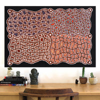 Aboriginal Artwork by Virginia Napaljarri Sims, Mina Mina Jukurrpa (Mina Mina Dreaming) - Ngalyipi, 91x61cm