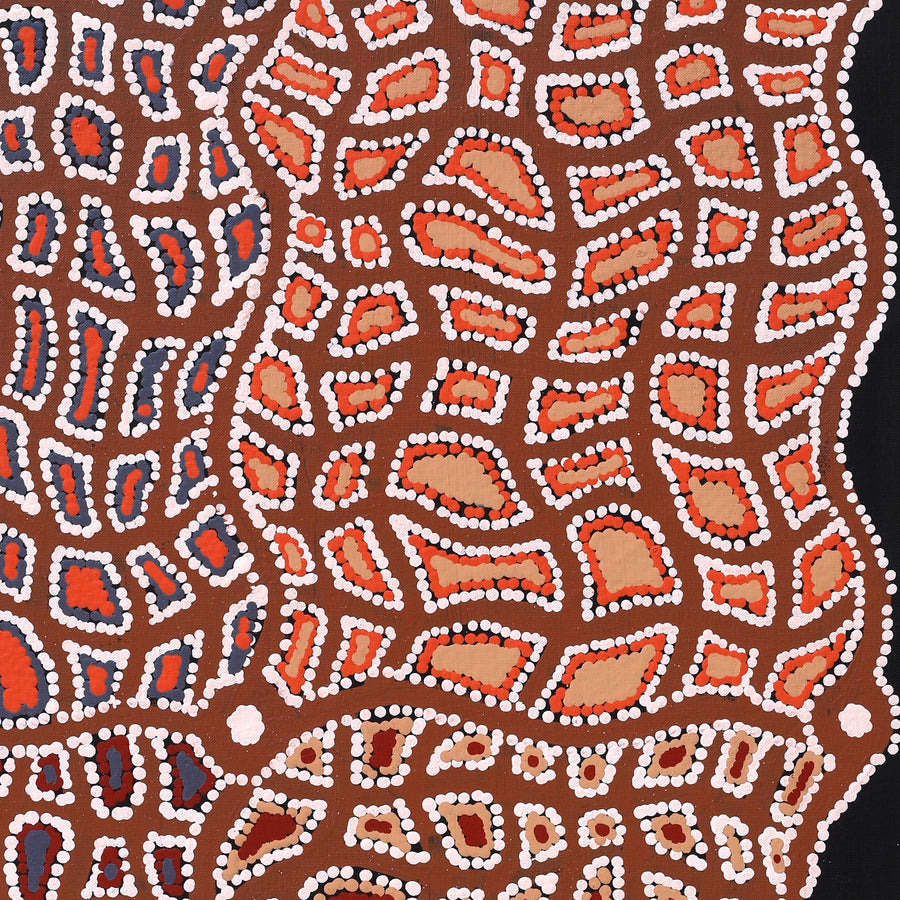 Aboriginal Artwork by Virginia Napaljarri Sims, Mina Mina Jukurrpa (Mina Mina Dreaming) - Ngalyipi, 91x61cm