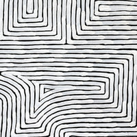 Aboriginal Artwork by Walter Jangala Brown, Tingari Cycle, 183x91cm