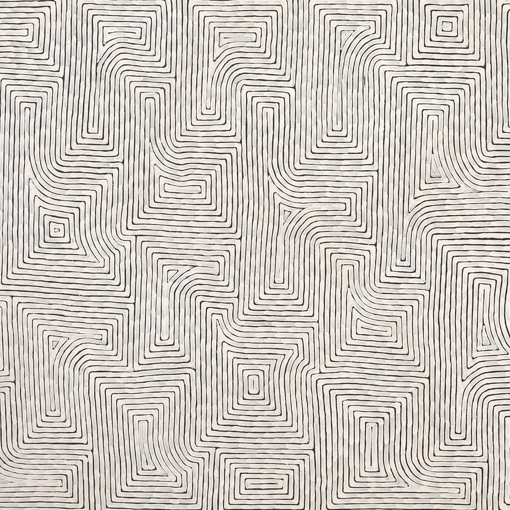 Aboriginal Artwork by Walter Jangala Brown, Tingari Cycle, 240x107cm