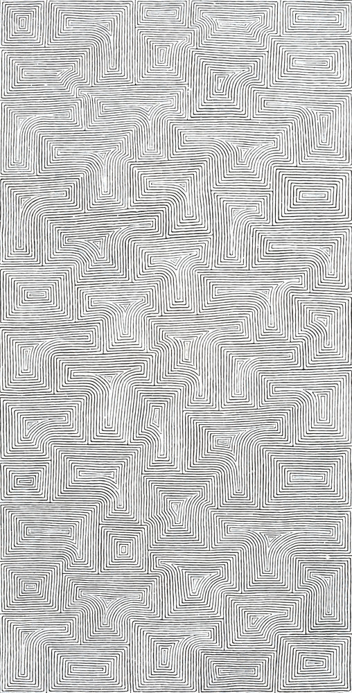 Aboriginal Artwork by Walter Jangala Brown, Tingari Cycle, 240x122cm