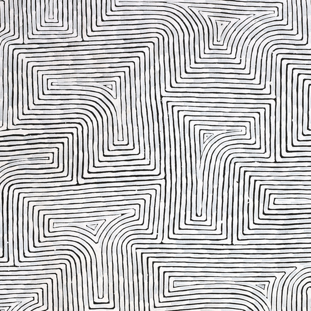 Aboriginal Artwork by Walter Jangala Brown, Tingari Cycle, 240x122cm