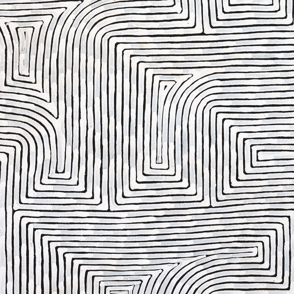 Aboriginal Artwork by Walter Jangala Brown, Tingari Cycle, 240x122cm