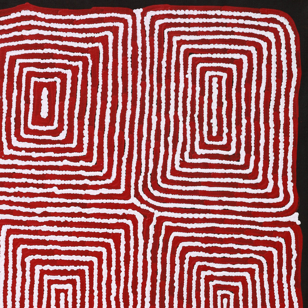 Aboriginal Artwork by Walter Jangala Brown, Tingari Cycle, 91x61cm