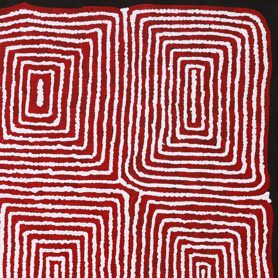 Aboriginal Artwork by Walter Jangala Brown, Tingari Cycle, 91x61cm