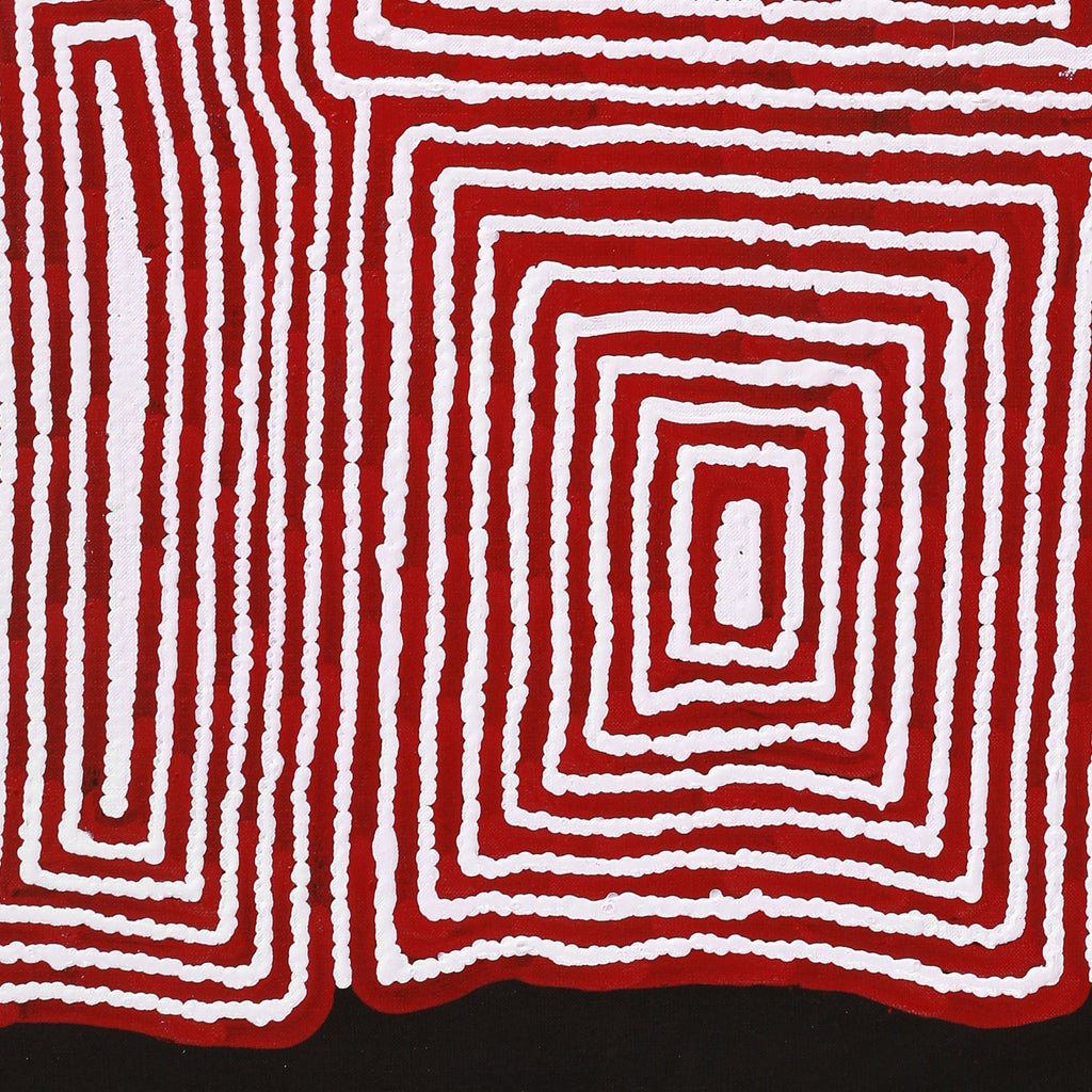 Aboriginal Artwork by Walter Jangala Brown, Tingari Cycle, 91x61cm