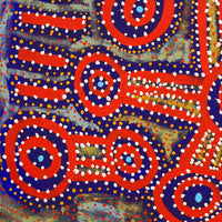 Aboriginal Artwork by Watson Jangala Robertson, Ngapa Jukurrpa (Water Dreaming) - Puyurru, 76x76cm
