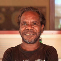 Aboriginal Artwork by Watson Jangala Robertson, Ngapa Jukurrpa (Water Dreaming) - Puyurru, 76x76cm