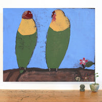 Aboriginal Artwork by Wilma Napangardi Poulson, Birds that live around Yuendumu, 76x61cm