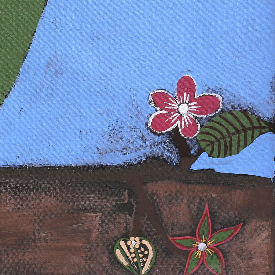 Aboriginal Artwork by Wilma Napangardi Poulson, Birds that live around Yuendumu, 76x61cm