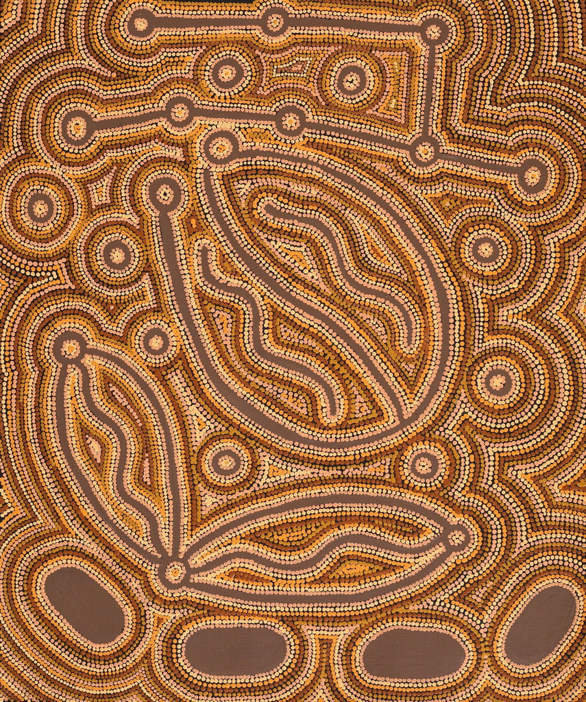 Aboriginal Art by Zarissa Napangardi Michaels, Lappi Lappi Jukurrpa, 91x76cm - ART ARK®