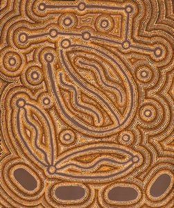 Aboriginal Artwork by Zarissa Napangardi Michaels, Lappi Lappi Jukurrpa, 91x76cm - ART ARK®