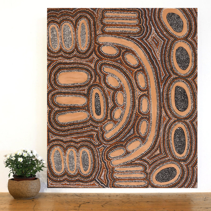 Aboriginal Artwork by Zarissa Napangardi Michaels, Lappi Lappi Jukurrpa, 91x76cm