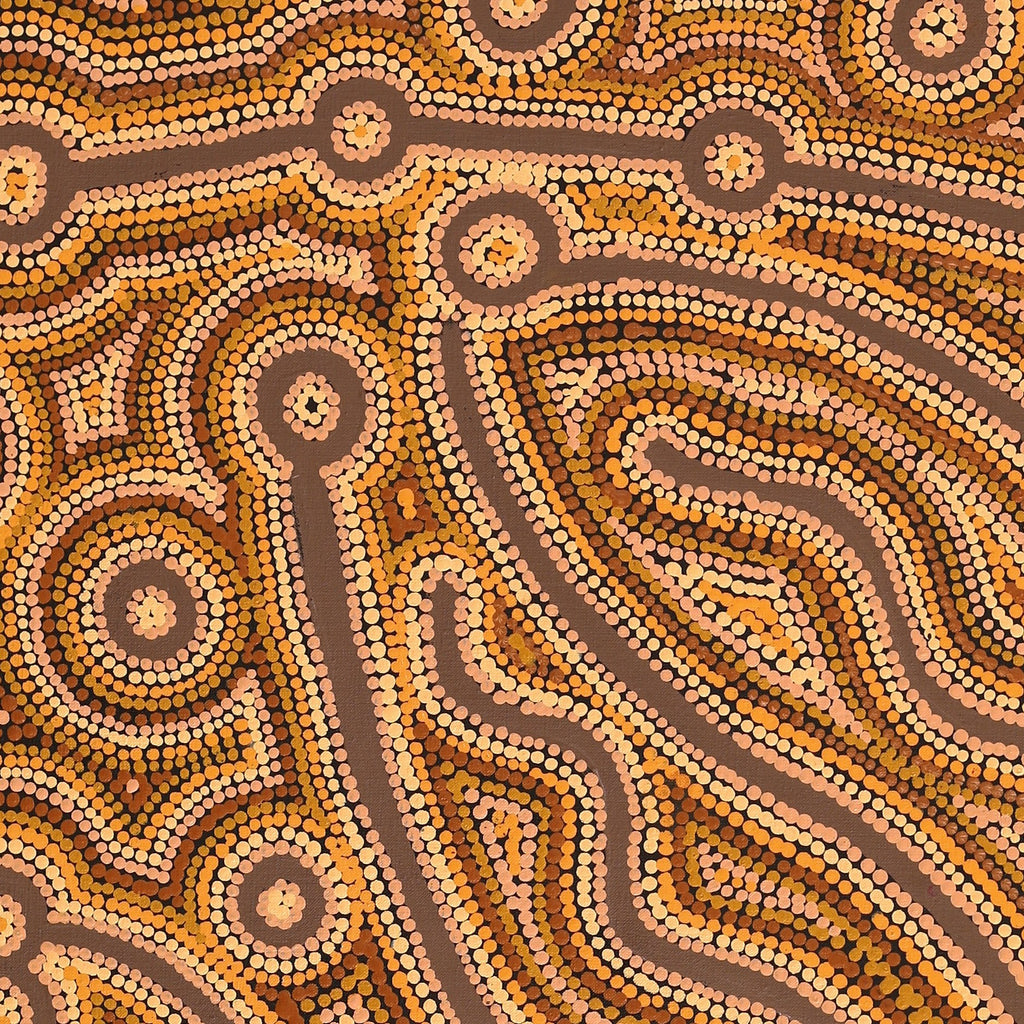 Aboriginal Artwork by Zarissa Napangardi Michaels, Lappi Lappi Jukurrpa, 91x76cm