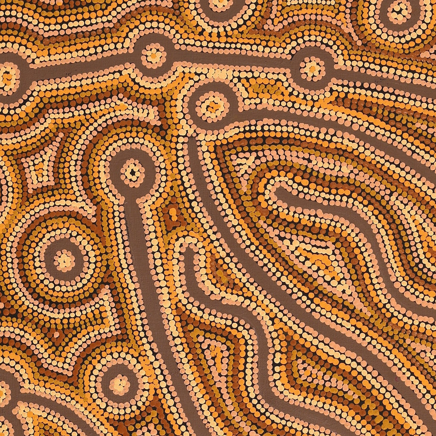 Aboriginal Artwork by Zarissa Napangardi Michaels, Lappi Lappi Jukurrpa, 91x76cm