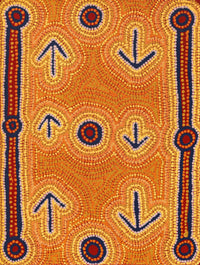 Aboriginal Artwork by Zenaida Nampijinpa Gallagher, Yankirri Jukurrpa (Emu Dreaming) - Ngarlikurlangu, 61x46cm