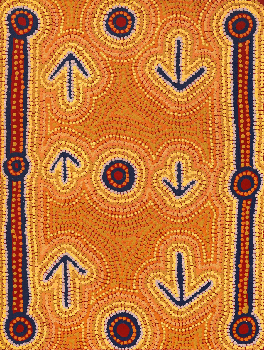 Aboriginal Artwork by Zenaida Nampijinpa Gallagher, Yankirri Jukurrpa (Emu Dreaming) - Ngarlikurlangu, 61x46cm