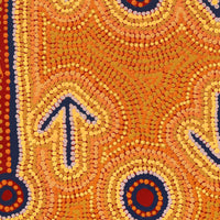 Aboriginal Artwork by Zenaida Nampijinpa Gallagher, Yankirri Jukurrpa (Emu Dreaming) - Ngarlikurlangu, 61x46cm