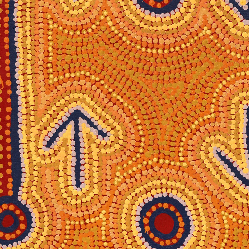 Aboriginal Art by Zenaida Nampijinpa Gallagher, Yankirri Jukurrpa (Emu Dreaming) - Ngarlikurlangu, 61x46cm - ART ARK®