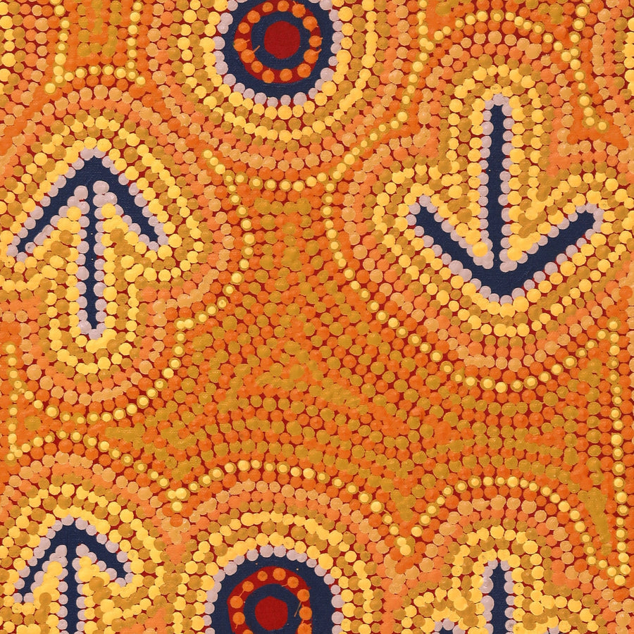 Aboriginal Artwork by Zenaida Nampijinpa Gallagher, Yankirri Jukurrpa (Emu Dreaming) - Ngarlikurlangu, 61x46cm
