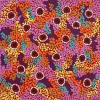 Aboriginal Artwork by Veronica Napangardi Williams, Ngapa Jukurrpa (Water Dreaming) - Pirlinyarnu, 30x30cm