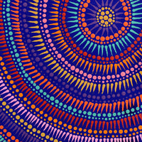 Aboriginal Artwork by Veronica Napangardi Williams, Ngapa Jukurrpa (Water Dreaming) - Pirlinyarnu, 30x30cm