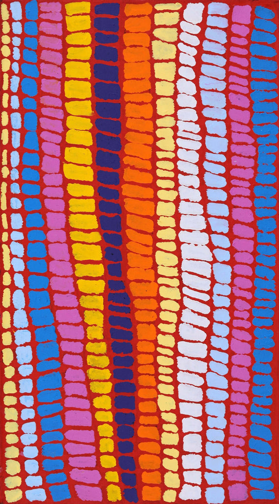 Aboriginal Art by Alice Nampitjinpa Dixon, Pura - Bush berries, 137x76cm - ART ARK®