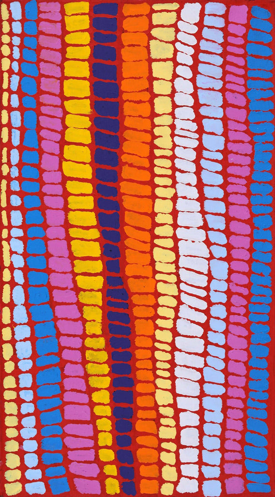 Aboriginal Artwork by Alice Nampitjinpa Dixon, Pura - Bush berries, 137x76cm
