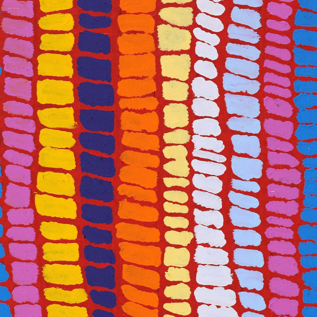 Aboriginal Artwork by Alice Nampitjinpa Dixon, Pura - Bush berries, 137x76cm