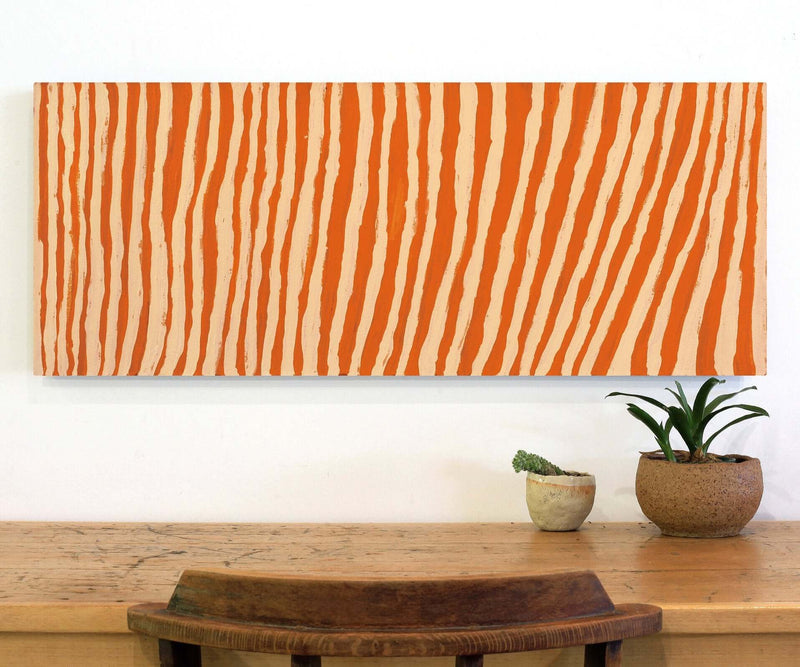 Aboriginal Artwork by Alice Nampitjinpa Dixon, Tali Tali - Sandhills, 100x40cm