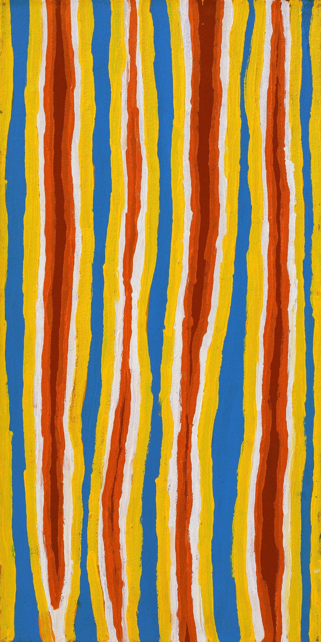 Aboriginal Artwork by Alice Nampitjinpa Dixon, Tali Tali - Sandhills, 60x30cm