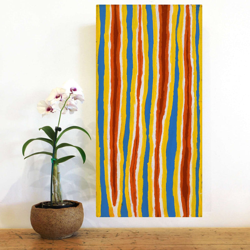 Aboriginal Artwork by Alice Nampitjinpa Dixon, Tali Tali - Sandhills, 60x30cm