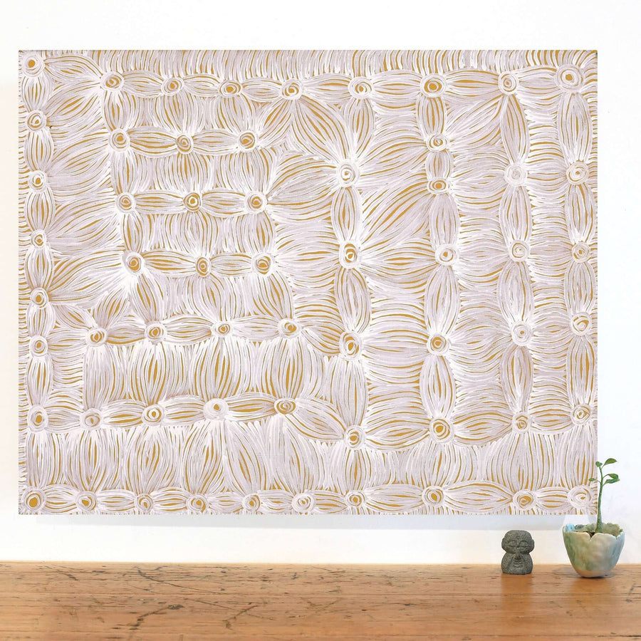 Aboriginal Artwork by Alison Watson, Kapi Tjurkurpa Kumanara Bore, 76x61cm