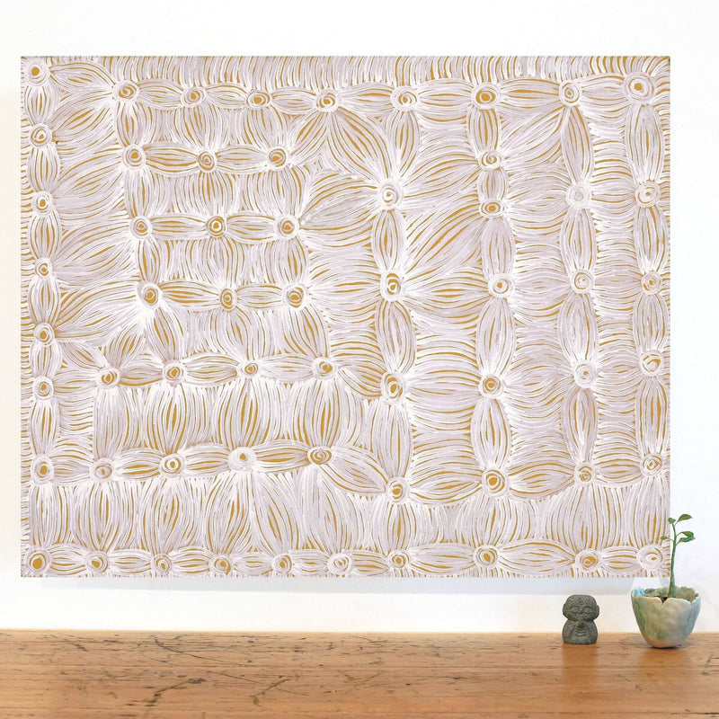 Aboriginal Artwork by Alison Watson, Kapi Tjurkurpa Kumanara Bore, 76x61cm