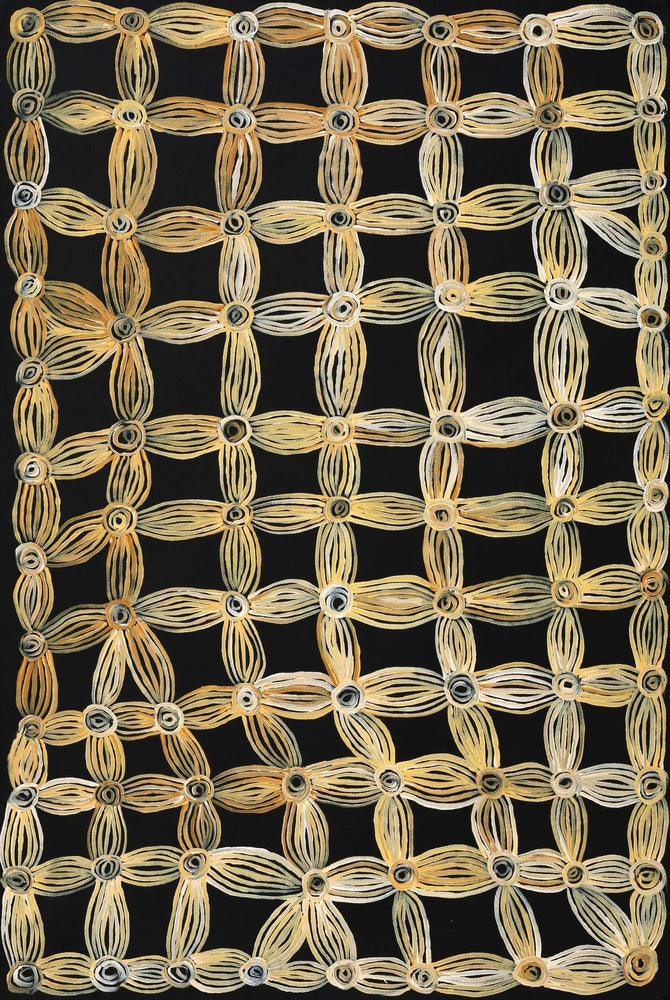 Aboriginal Artwork by Alison Watson, Kapi Tjurkurpa Kumanara Bore, 91x61cm
