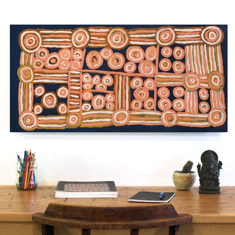 Aboriginal Artwork by Alison Watson, Walka Wiru Ngura Wiru, 91x45cm