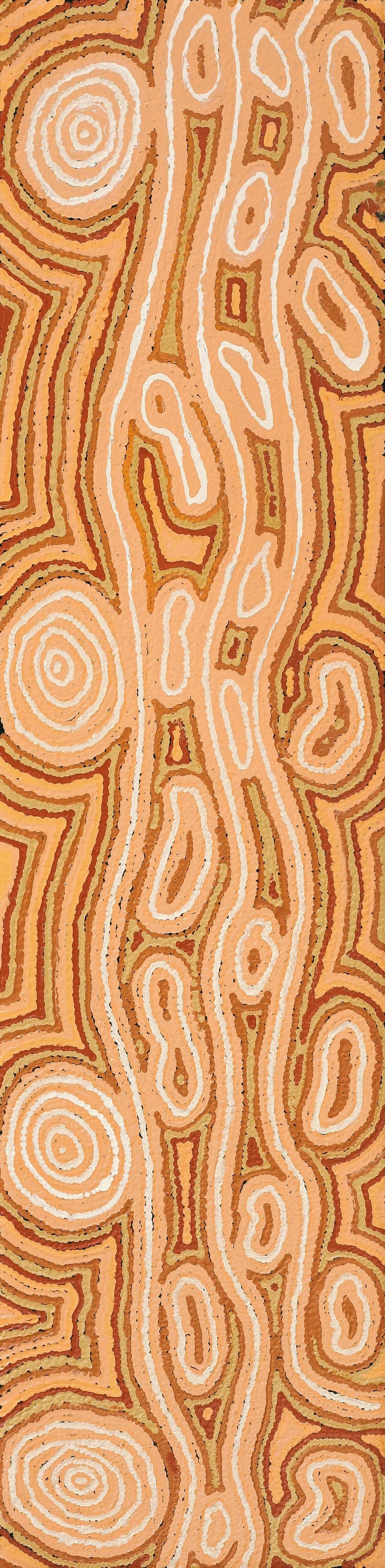 Aboriginal Artwork by Amanda Nakamarra Curtis, Lappi Lappi Dreaming, 122x30cm