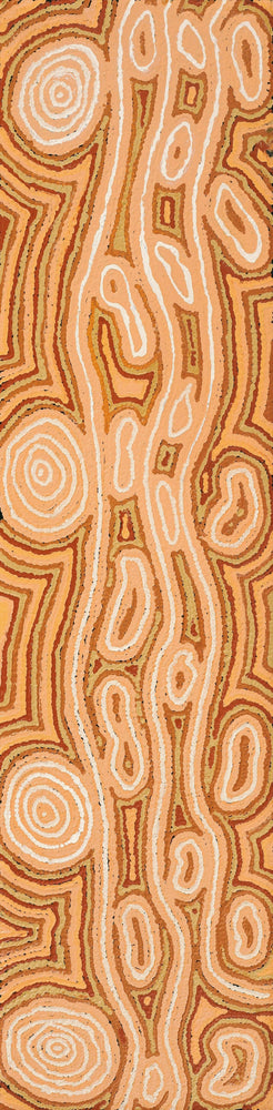 Aboriginal Artwork by Amanda Nakamarra Curtis, Lappi Lappi Dreaming, 122x30cm