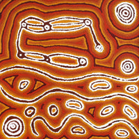 Aboriginal Artwork by Amanda Nakamarra Curtis, Lappi Lappi Dreaming, 46x46cm