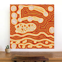 Aboriginal Artwork by Amanda Nakamarra Curtis, Lappi Lappi Dreaming, 76x76cm