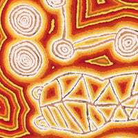 Aboriginal Artwork by Amanda Nakamarra Curtis, Lappi Lappi Dreaming, 76x76cm