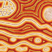 Aboriginal Artwork by Amanda Nakamarra Curtis, Lappi Lappi Dreaming, 76x76cm